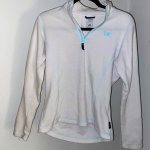 HELLY HANSEN fleece long sleeve white quarter zip, size M